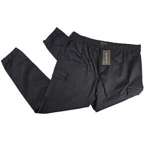 TAILORED ATHLETE Men's XXL Cuffed Cargo Trousers Khaki Chino Joggers NEW NWT